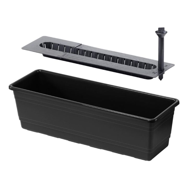 Parvekelaatikko Orthex altakasteleva musta 55 cm