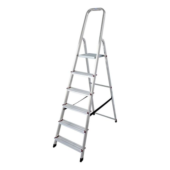 Taloustikkaat Alumiini 6-askelmaiset