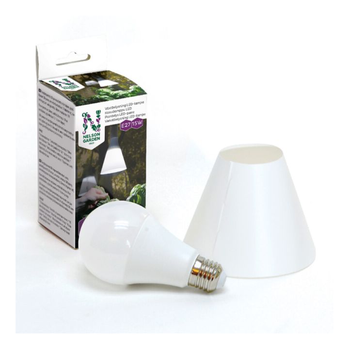 LED-kasvilamppu Nelson Garden 15W E27 varjostimella
