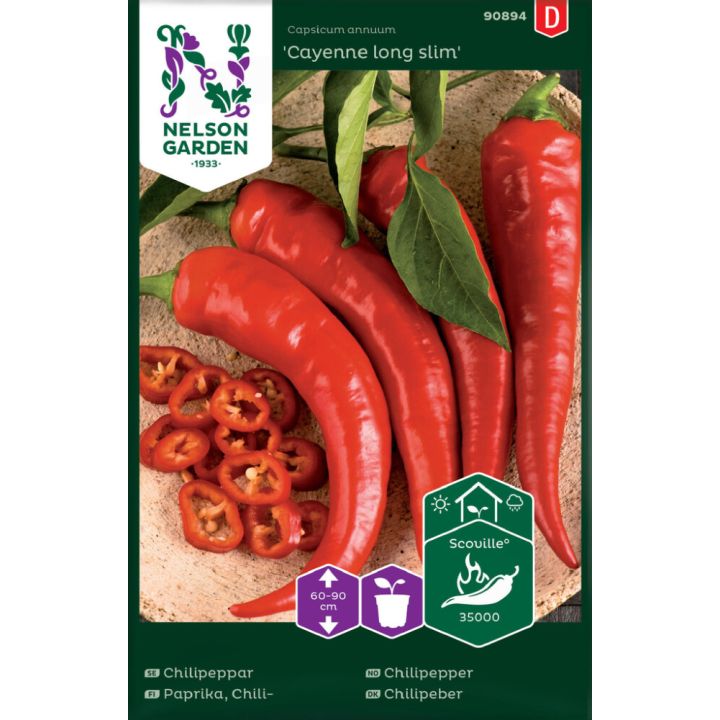 Chilipaprika Nelson Garden Cayenne long slim