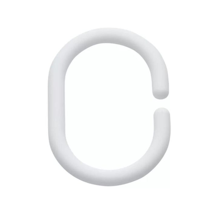 Suihkuverhorengas Diaqua Basic 12 kpl/pkt Valkoinen