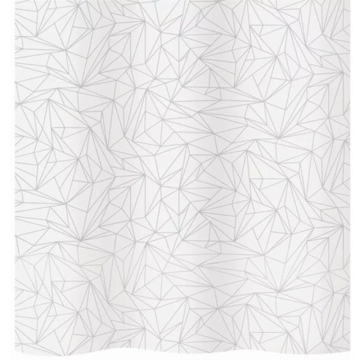 Suihkuverho Diaqua Peva Prisma harmaa/valkoinen 180 x 200 cm