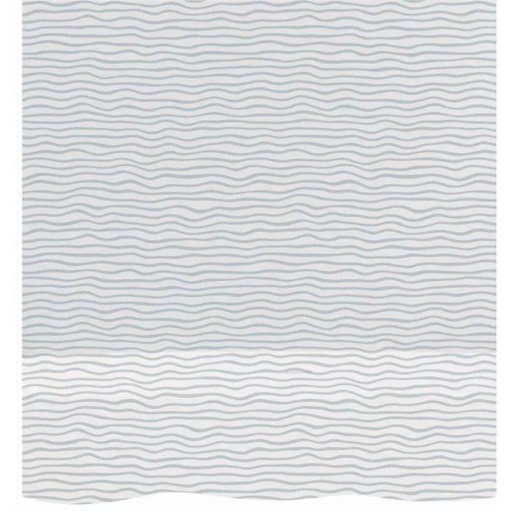 Suihkuverho Diaqua Peva Ribbon harmaa/valkoinen 180 x 200 cm