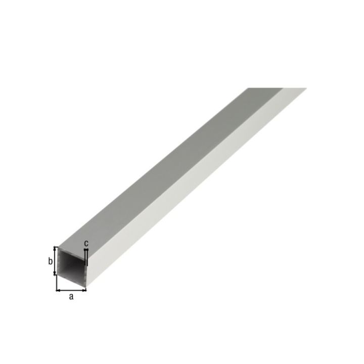 Nelikulmaputki Alumiini 20 x 20 x 2000 mm