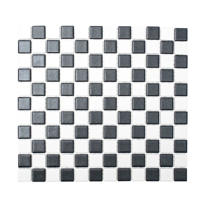 Mosaiikkilaatta Fliesen Quadrat Mix musta/valkoinen 32,6 x 30 cm