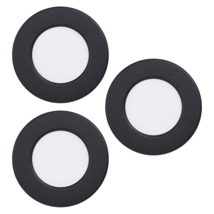 Uppospotti Eglo Fueva 5 LED 3-os Ø 86 mm Musta