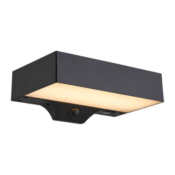 Solarvalaisin Nordlux Monay Square musta 22 x 13,9 x 7,4 cm IP44