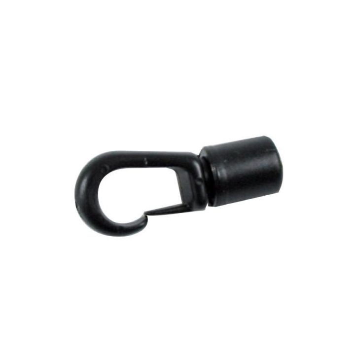 Lukittuva nylonkoukku musta 5-6 mm