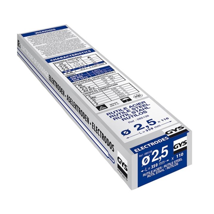 Rutiilipäällysteinen hitsauspuikko Gys 2,5 mm 110 kpl