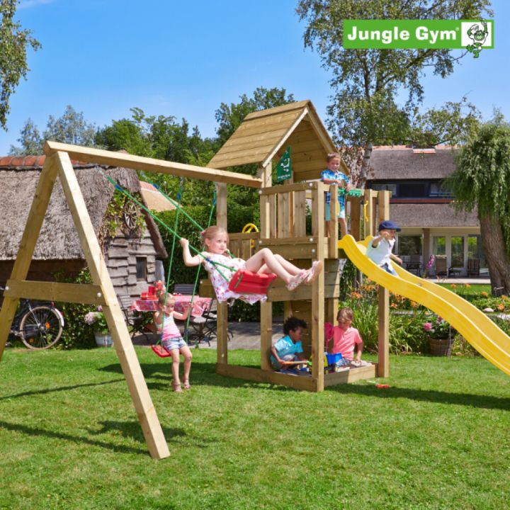 Leikkitorni Jungle Gym Cubby Swing Module