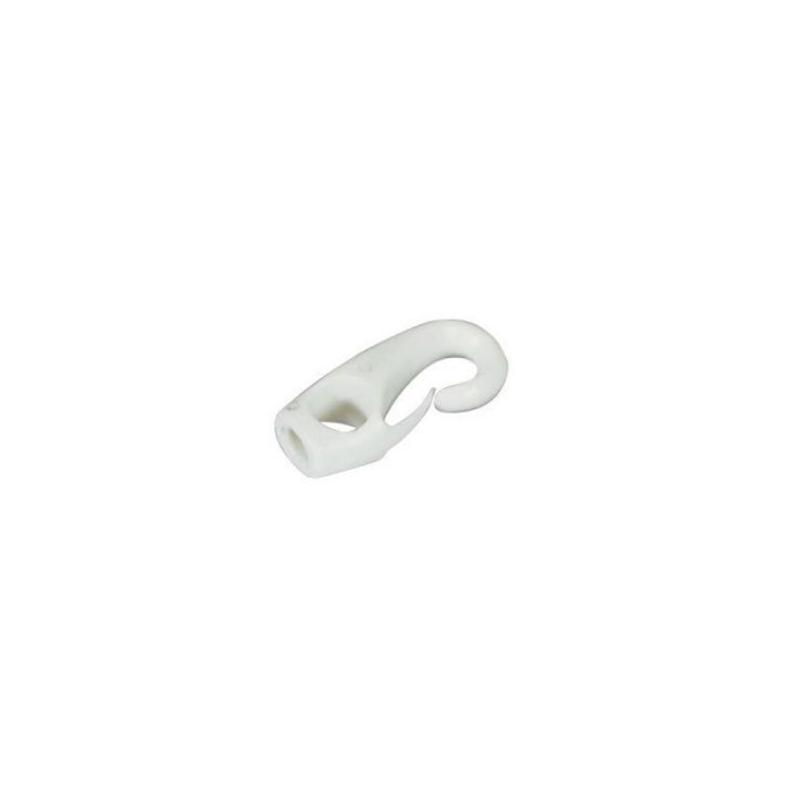 Lukittuva nylonkoukku valkoinen 5-6 mm