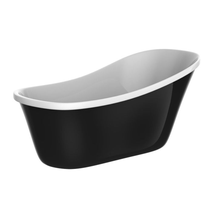 Kylpyamme Camargue Siljan valkoinen/musta 160 x 72 x 76,5 cm