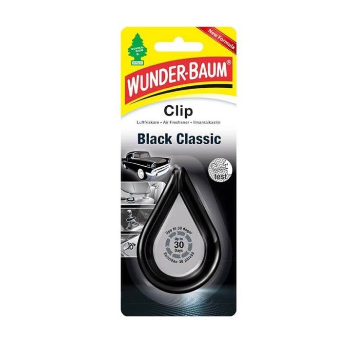 Ilmanraikastin  Wunder-baum Clip Black Classic