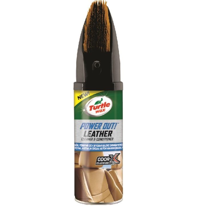 Nahkapintojen puhdistusaine Turtle Wax POWER OUT! Leather Cleaner & Conditioner 400 ml