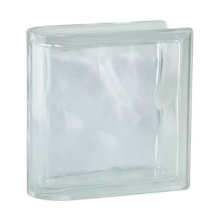 Lasitiili Seves Glassblock Wave Pääty Kirkas 19 x 19 x 8 cm