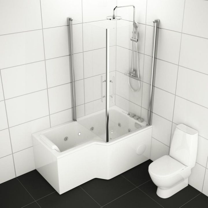 Suihkunurkan magneettiprofiili Camargue Skärgård musta 162,5 cm