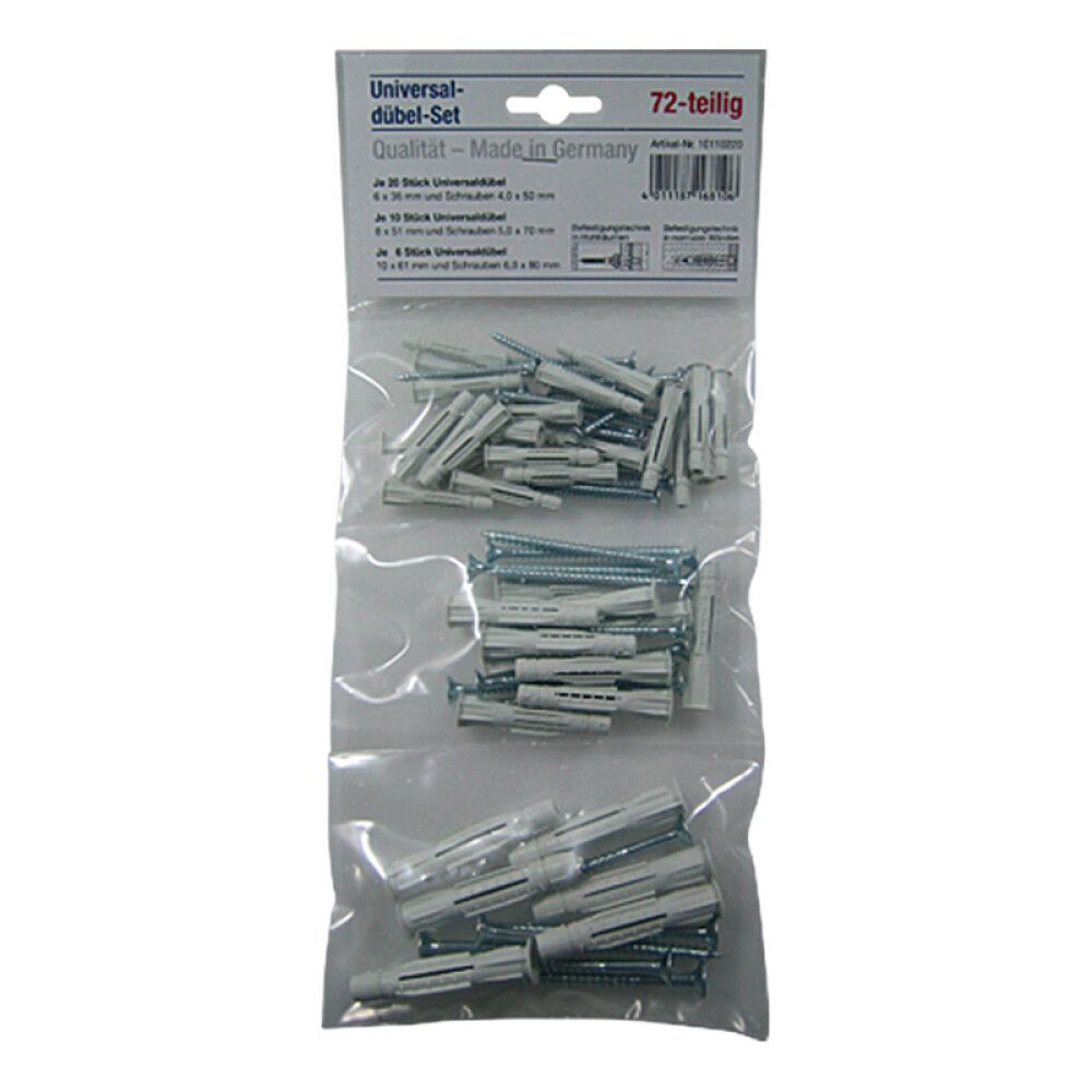 Tulppa- ja ruuvilajitelma 72-os