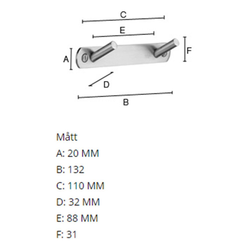 Kaksoisnaulakko Beslagsboden B1062 harjattu RST