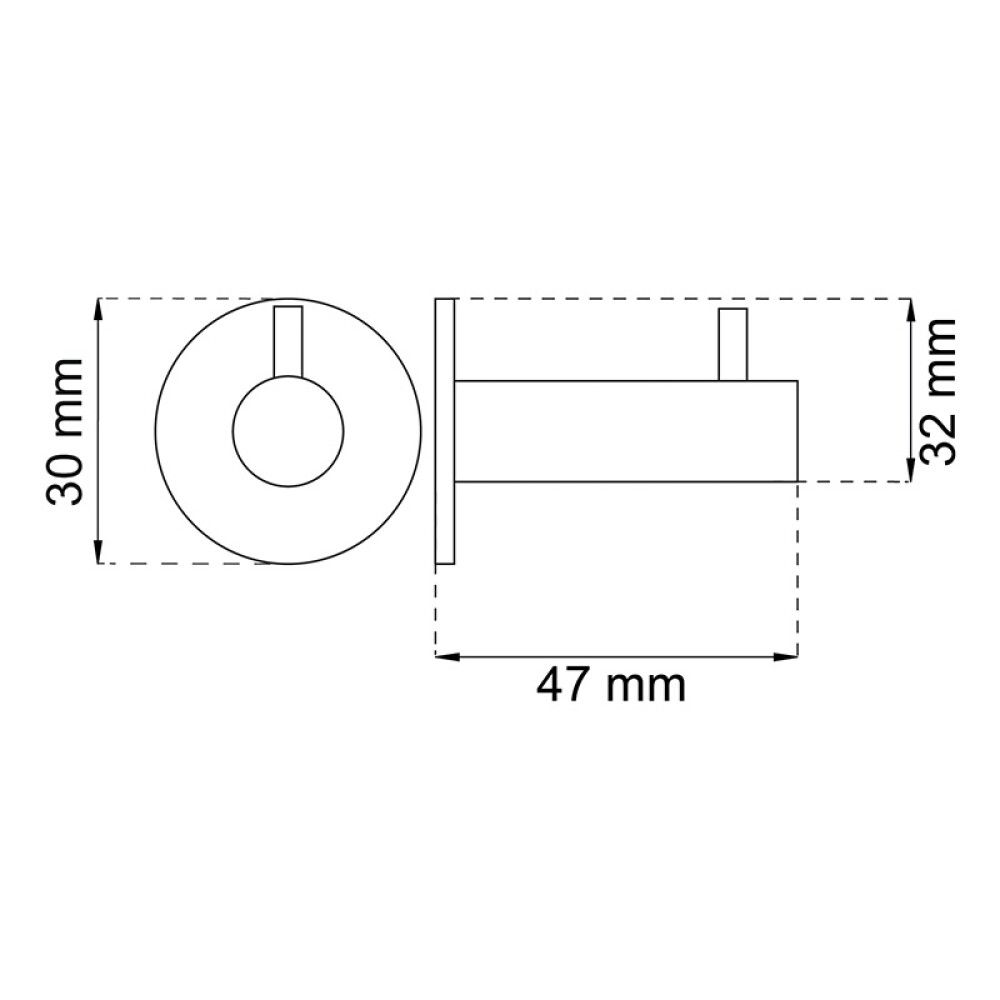 Pyyhekoukku Habo 1366 kromi Ø 30 mm