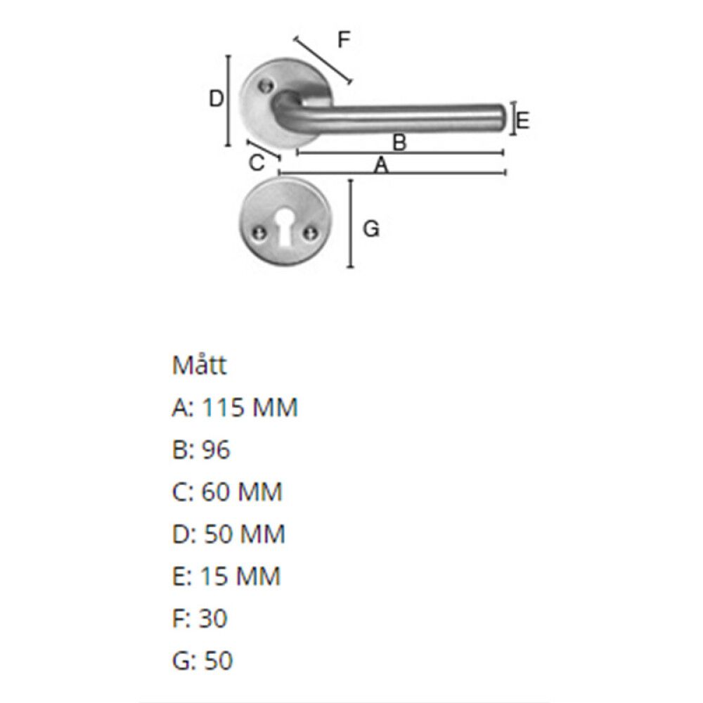 Väliovenpainike Beslagsboden B283MN/3 3 kpl