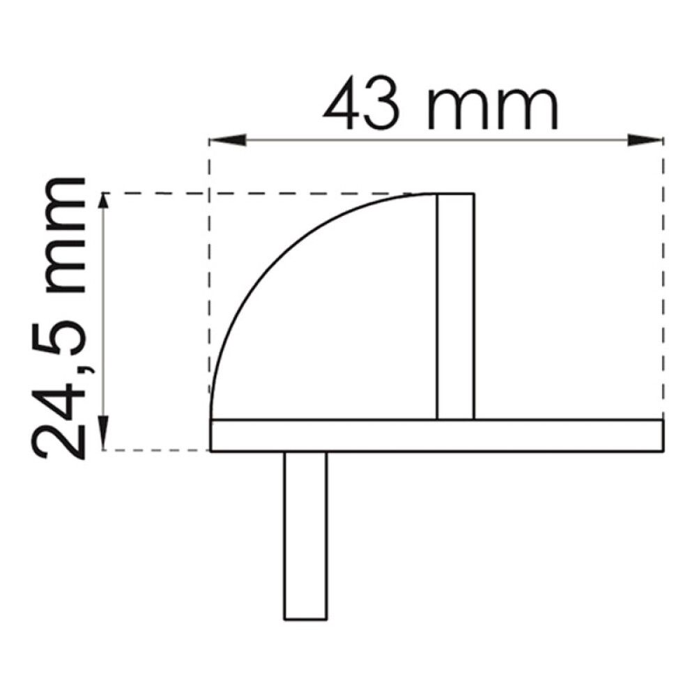 Ovenpysäytin Habo 2897 RST 43 x 24,5 mm