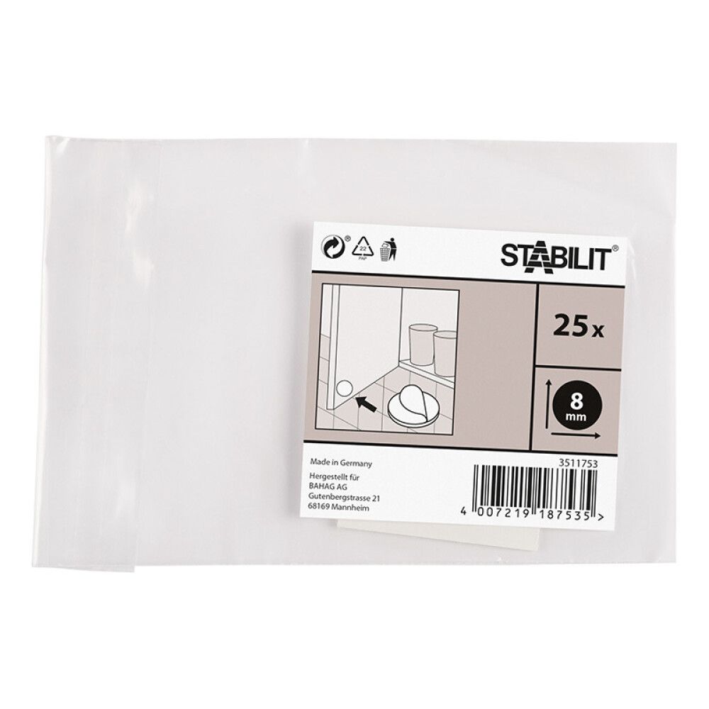 Ääni- ja liukusuoja Stabilit 8mm 25kpl Väritön