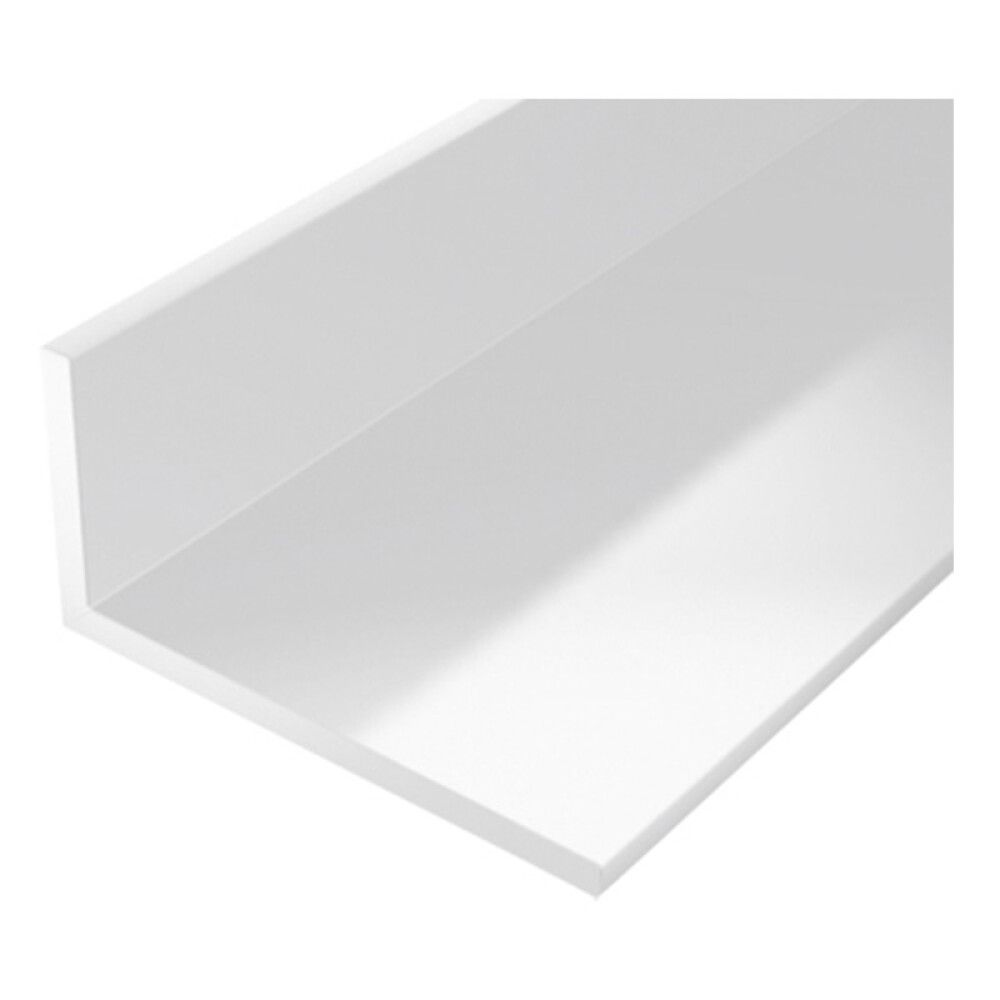 L-kulmaprofiili Valkoinen 40 x 10 x 2000 mm