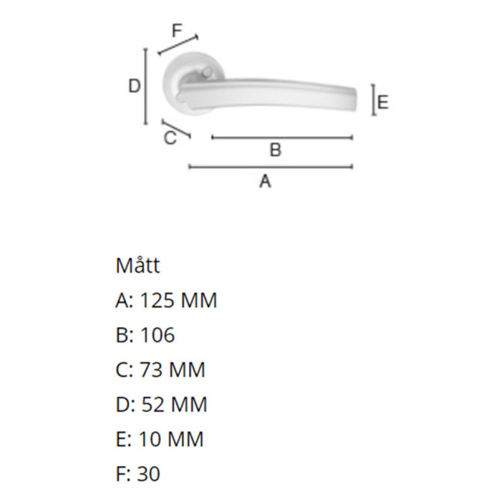 Ulko-ovenpainike Beslagsboden B138M Mattaharjattu Kromi