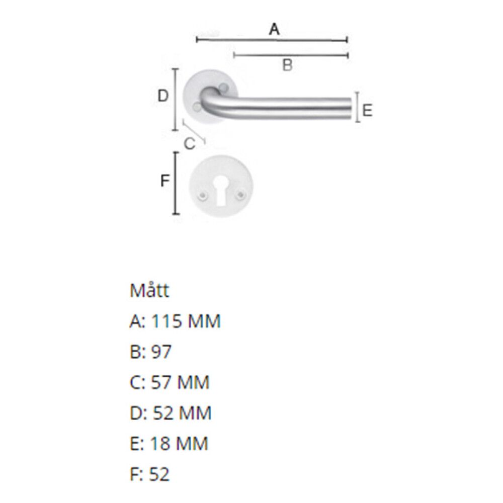 Väliovenpainike Beslagsboden SPAR B235SNS Harjattu ruostumaton teräs