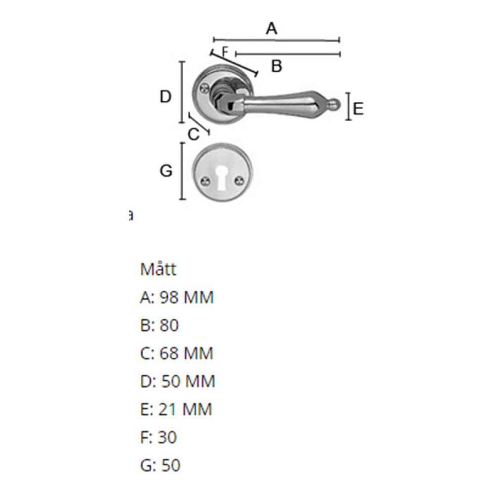 Väliovenpainike Beslagsboden SPAR B250PNS Kiillotettu Messinki PVD