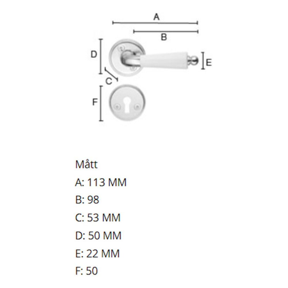 Väliovenpainike Beslagsboden B279KNS Musta