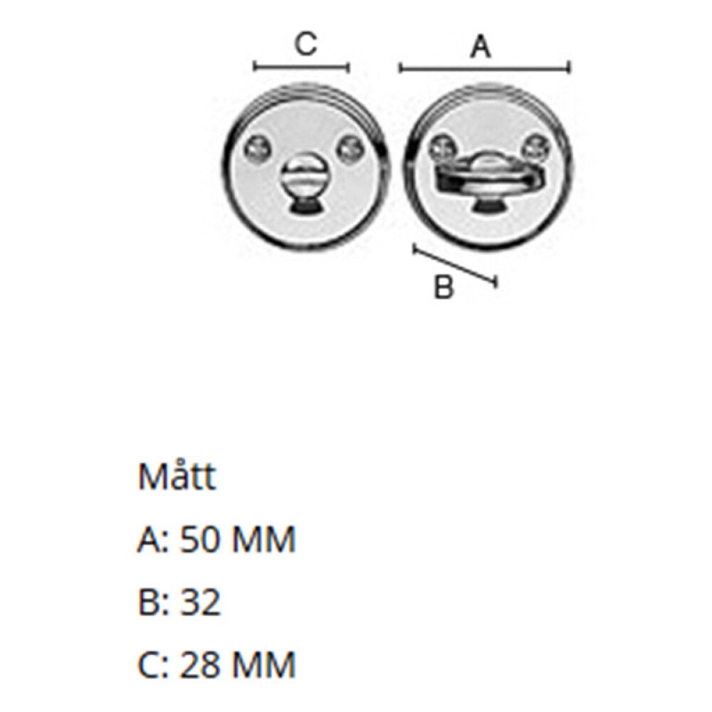 WC-vääntönuppi Beslagsboden B210G