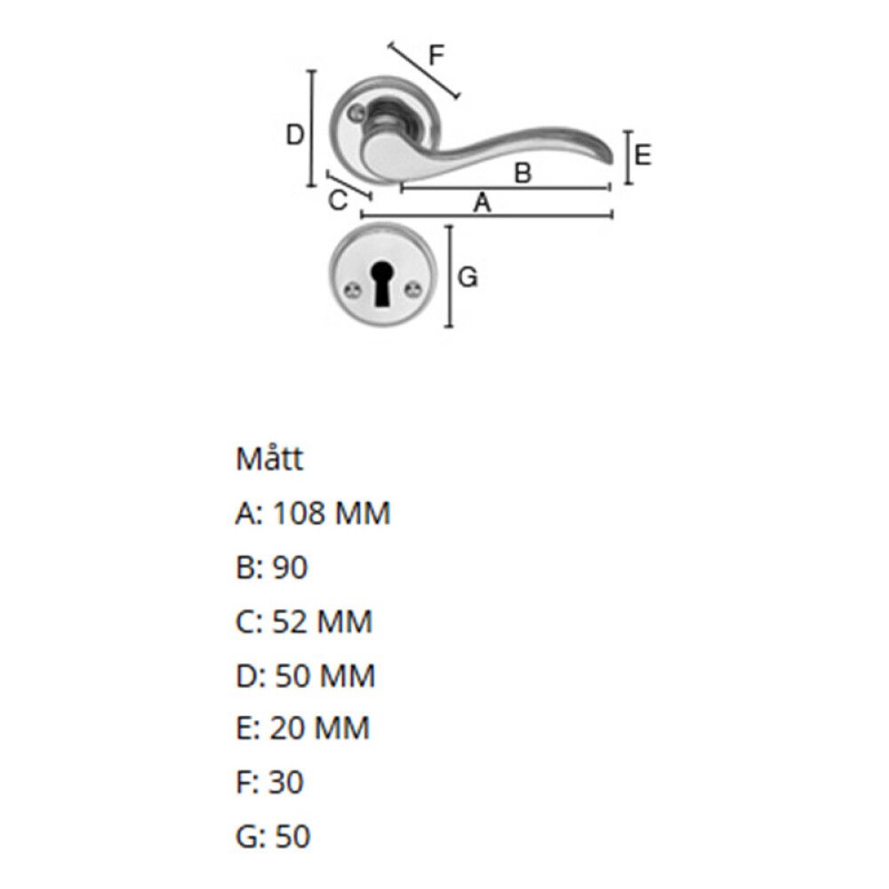 Väliovenpainike Beslagsboden Mattaharjattu Kromi B276KMNS
