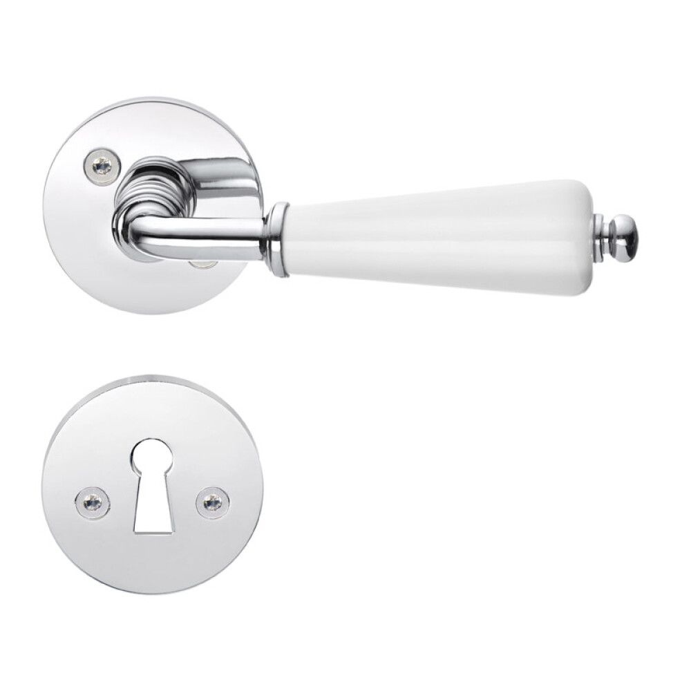 Väliovenpainike Beslagsboden B879XKN Kiillotettu Kromi/Valkoinen Posliini