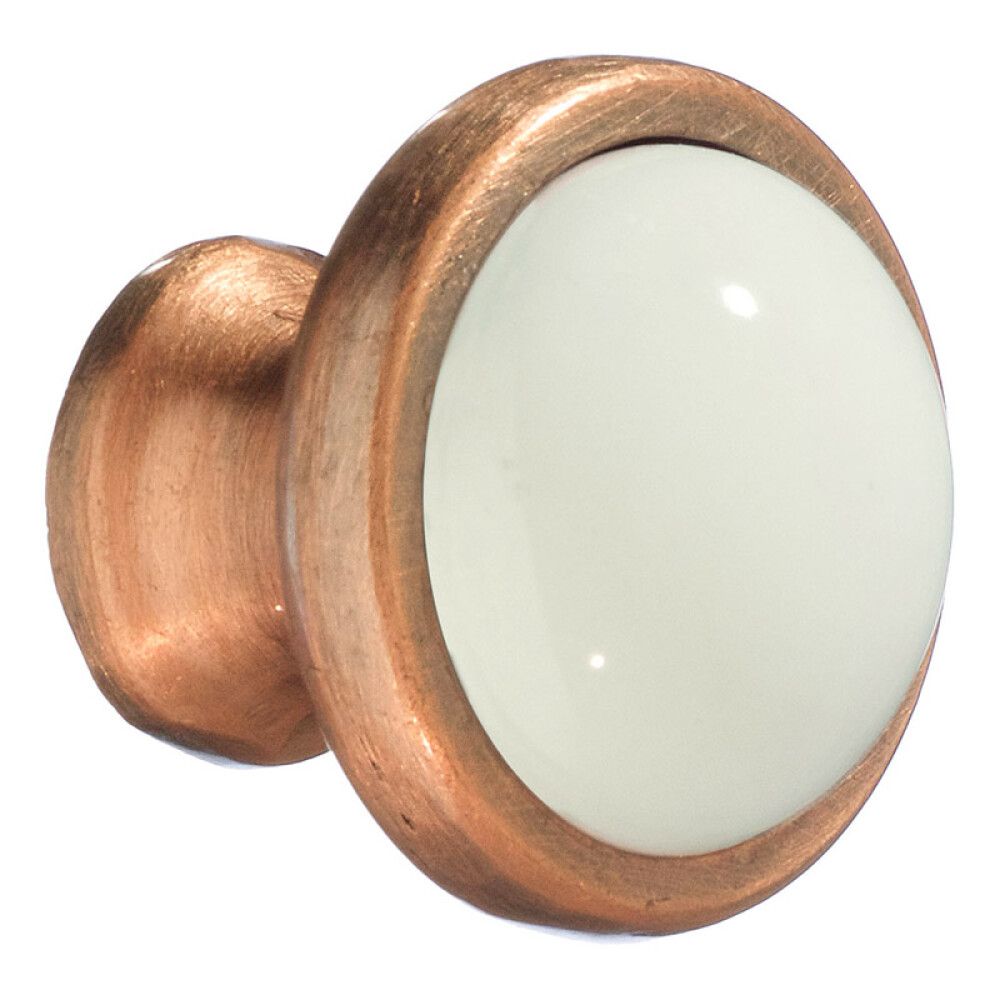 Nuppi Beslagsboden Tradition BC430 38 mm Antiikki kupari/posliini