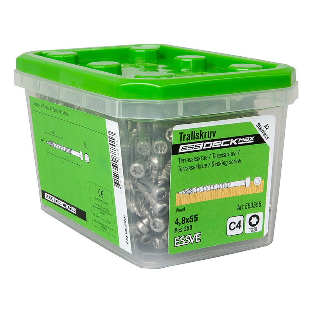 Terassiruuvi Essve ESSDECK MAX A2 4,8 x 55 mm 250 kpl