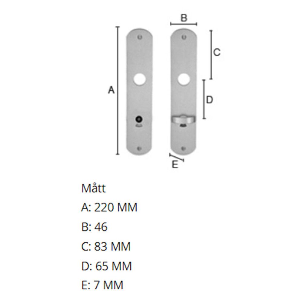 WC-vääntönuppi Beslagsboden B896K
