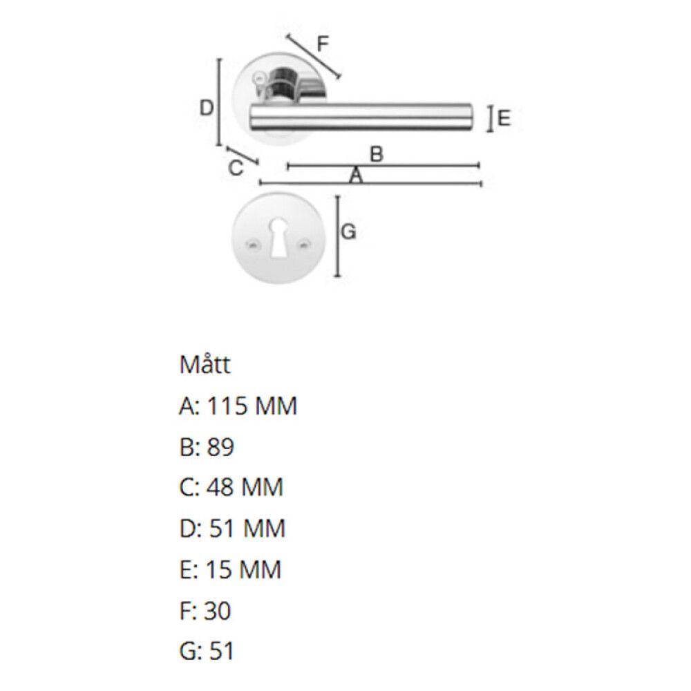 Väliovenpainike Beslagsboden Design B862KN Kiiltävä kromi