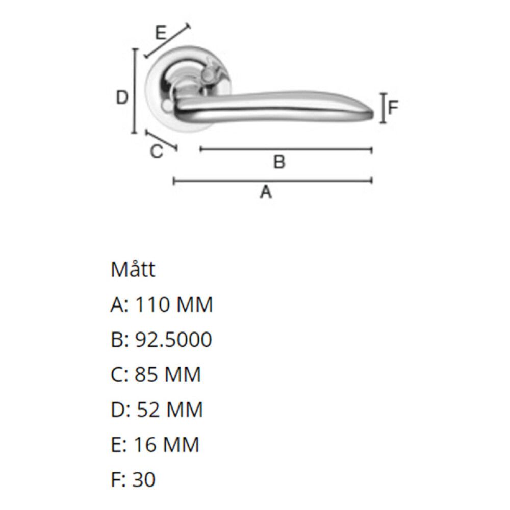 Ulko-ovenpainike Beslagsboden B135K