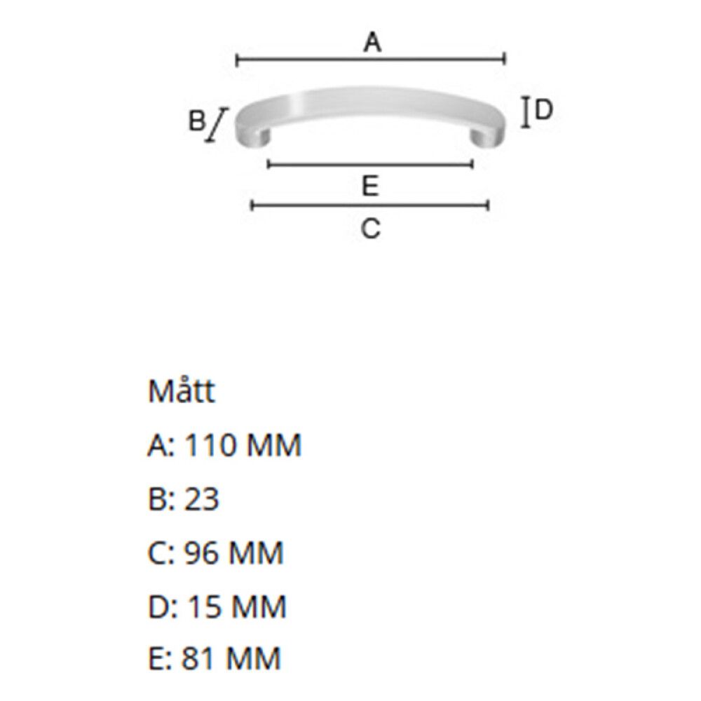 Kalustevedin Beslagsboden Modern B631 96 mm Harjattu Nikkeli