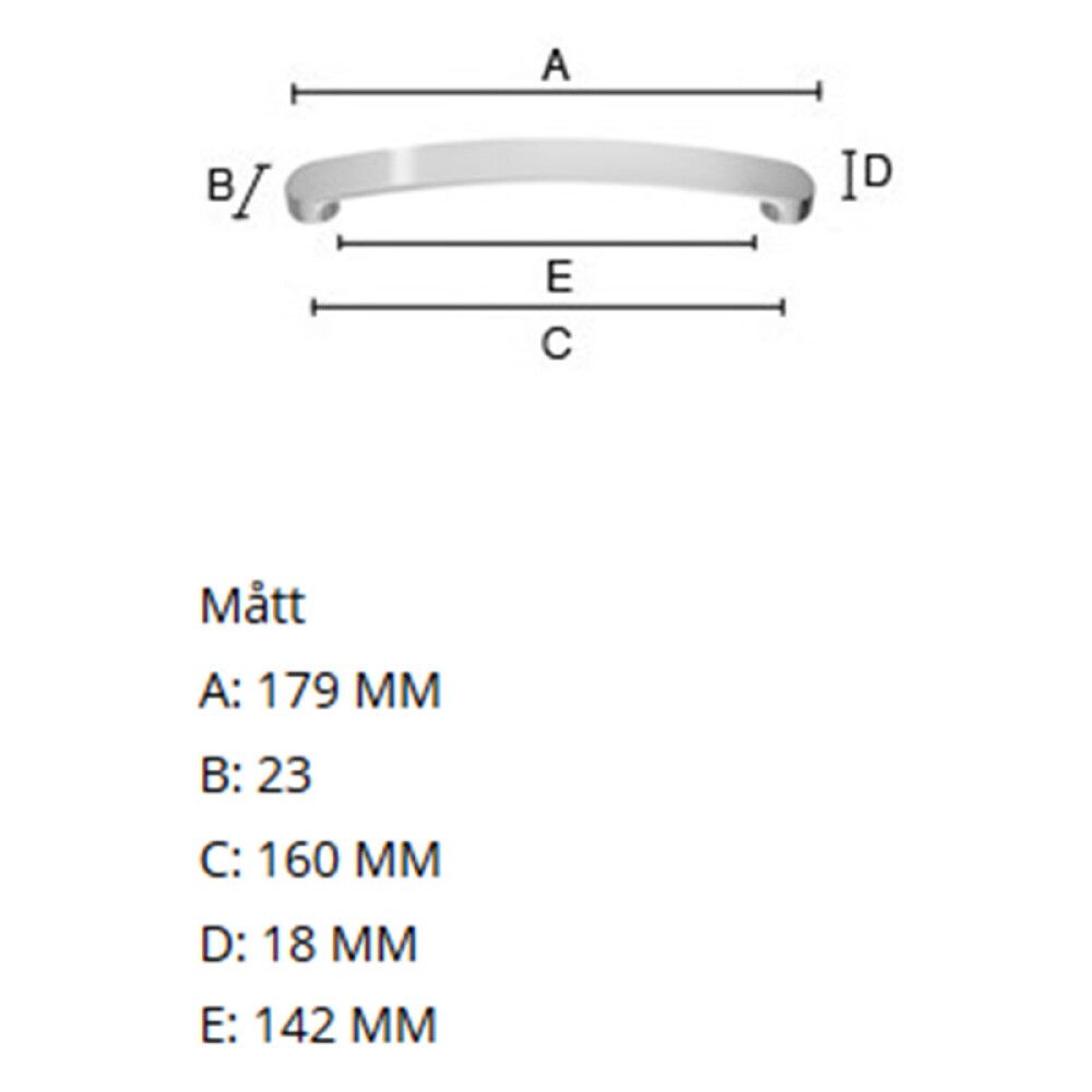 Kalustevedin Beslagsboden Modern B6312 160 mm Harjattu Nikkeli