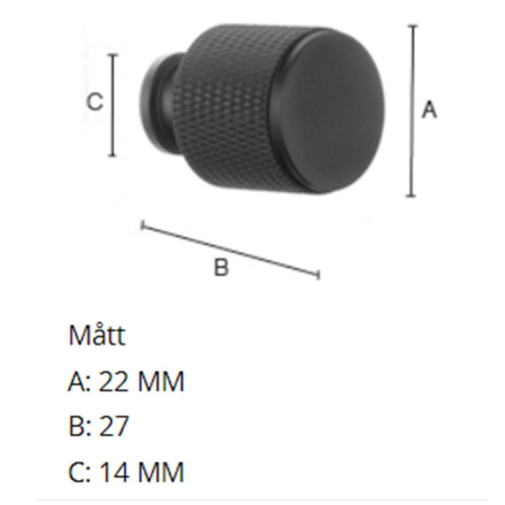 Nuppi Beslagsboden BB451 Mattamusta