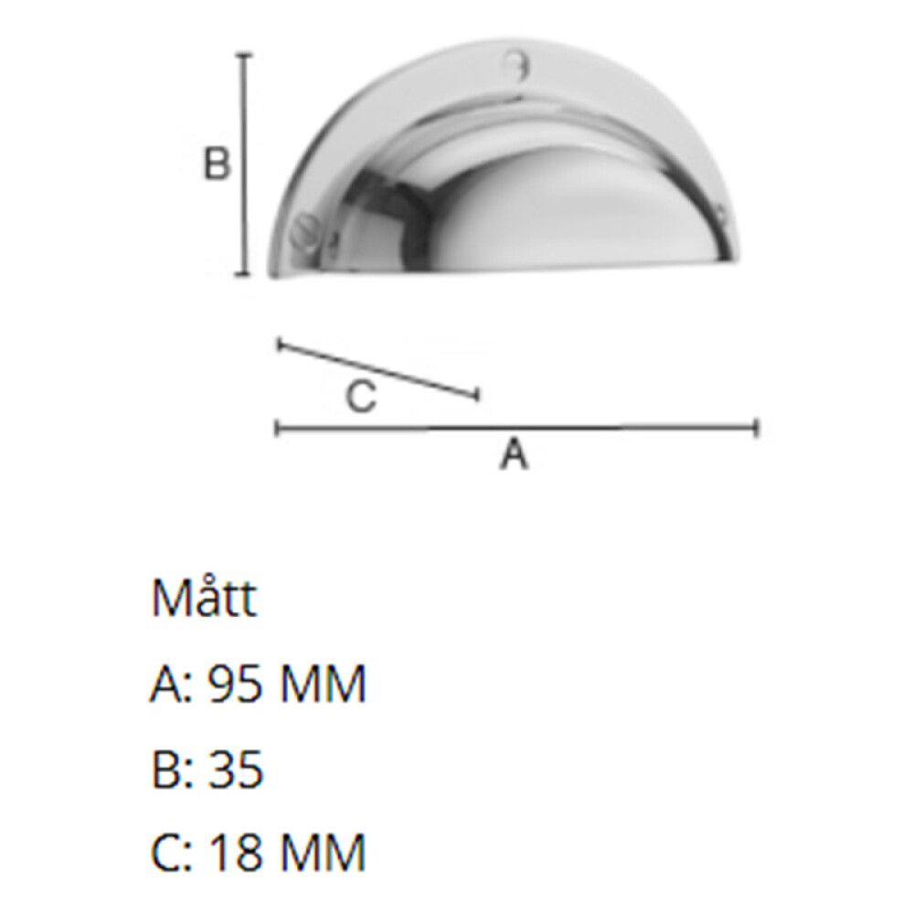 Kupuvedin Beslagsboden BV633 Kiillotettu messinki