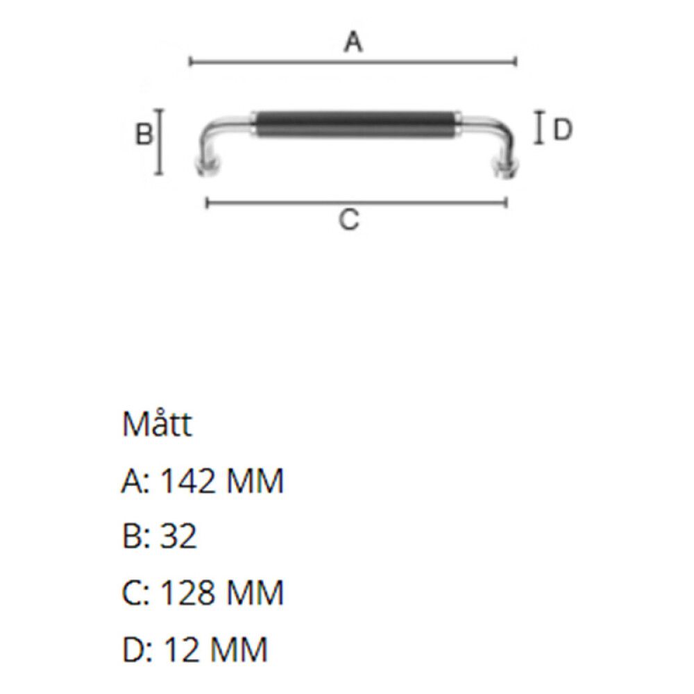 Kalustevedin Beslagsboden BK6351B Kiillotettu kromi