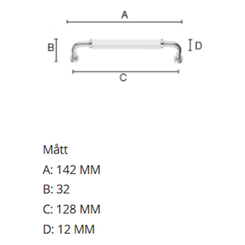 Kalustevedin Beslagsboden BK6351X Kiillotettu kromi