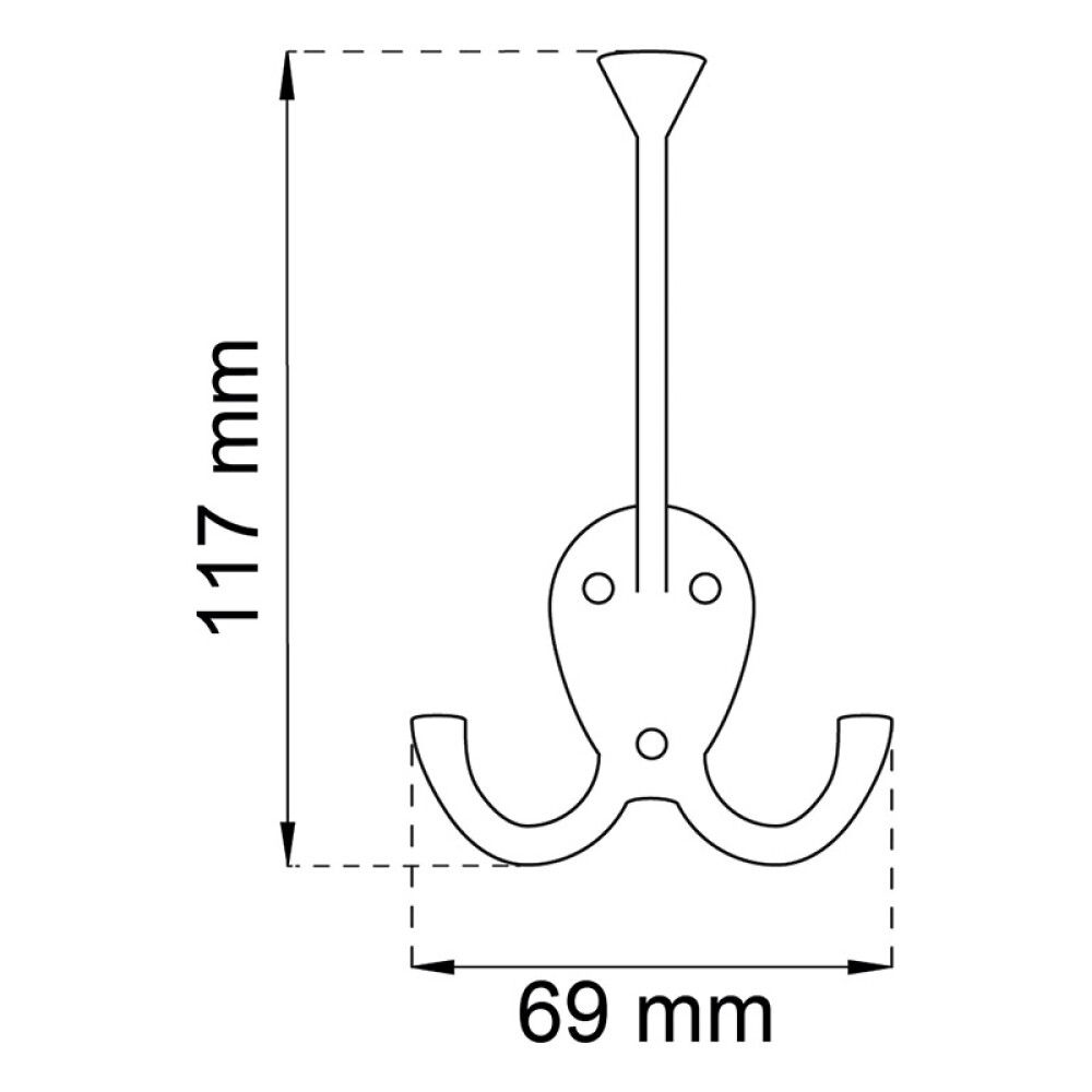 Vaatekoukku Habo 1031 antiikinruskea