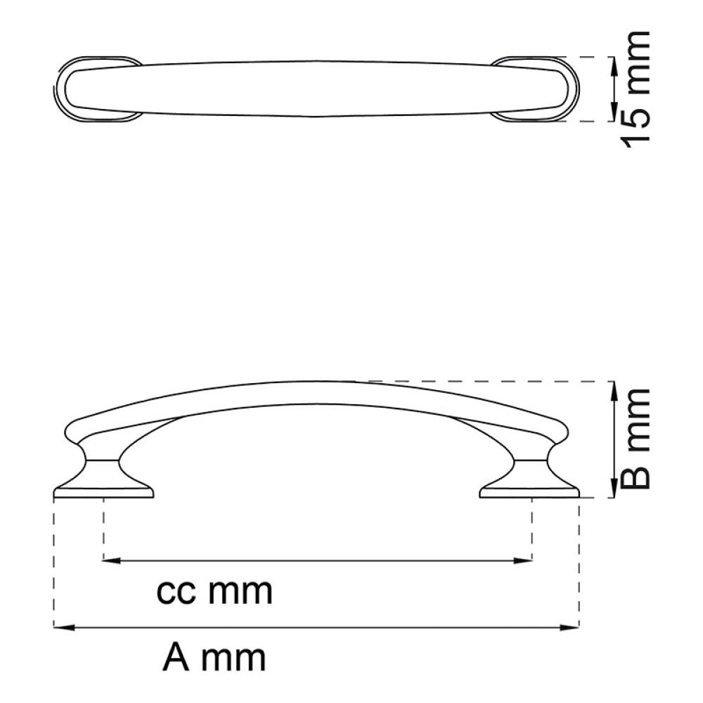Kalustevedin Habo Molly Harjattu nikkeli 2 kpl