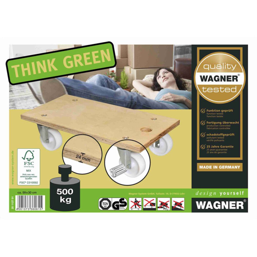 Kuljetusalusta MM 1127 30 x 59 cm 500 kg