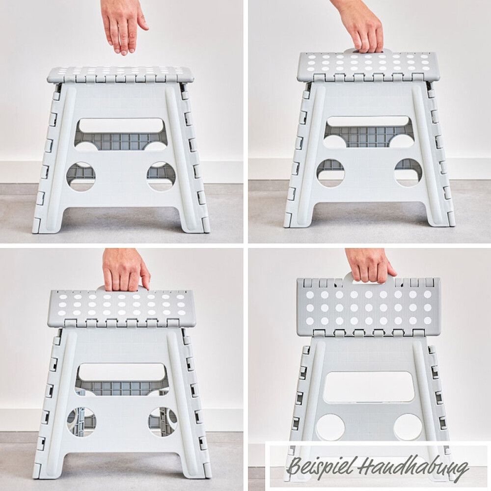 Taittojakkara Zeller 35 x 28 x 22 cm harmaa