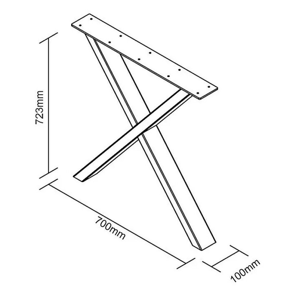 Pöydänjalat Pur Iternal Black Edition X-malli 2 kpl